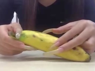 Dispozitie longnails banană nou, gratis amator Adult video 02